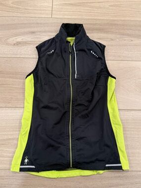 Smartwool Womens PhD Vest Merino Wool Full Zip Pockets Hiking Black Small